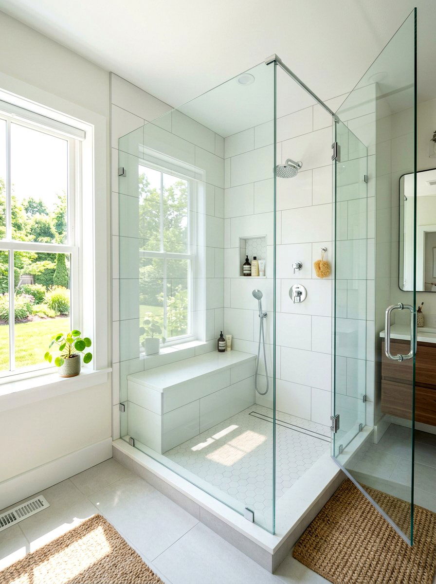 Walk In Glass Shower - 30 sound bath bathroom ideas