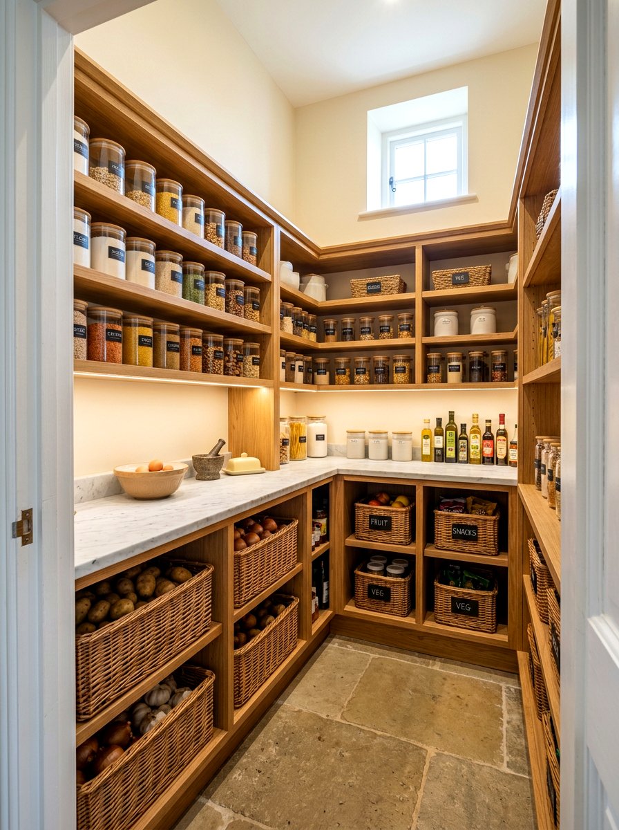 Walk In Larder - 30 traditional prep kitchen ideas