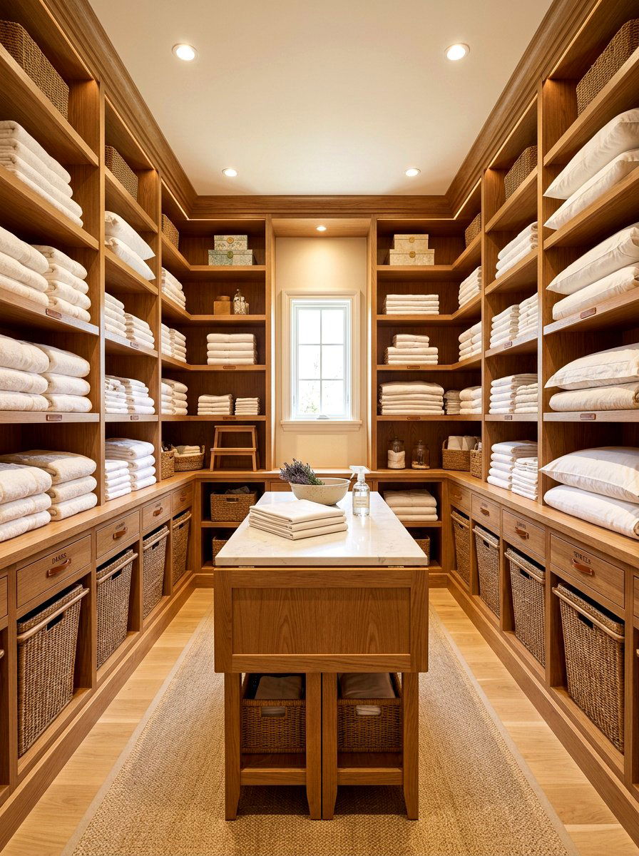 Walk In Linen Room - 30 hallway linen closet ideas