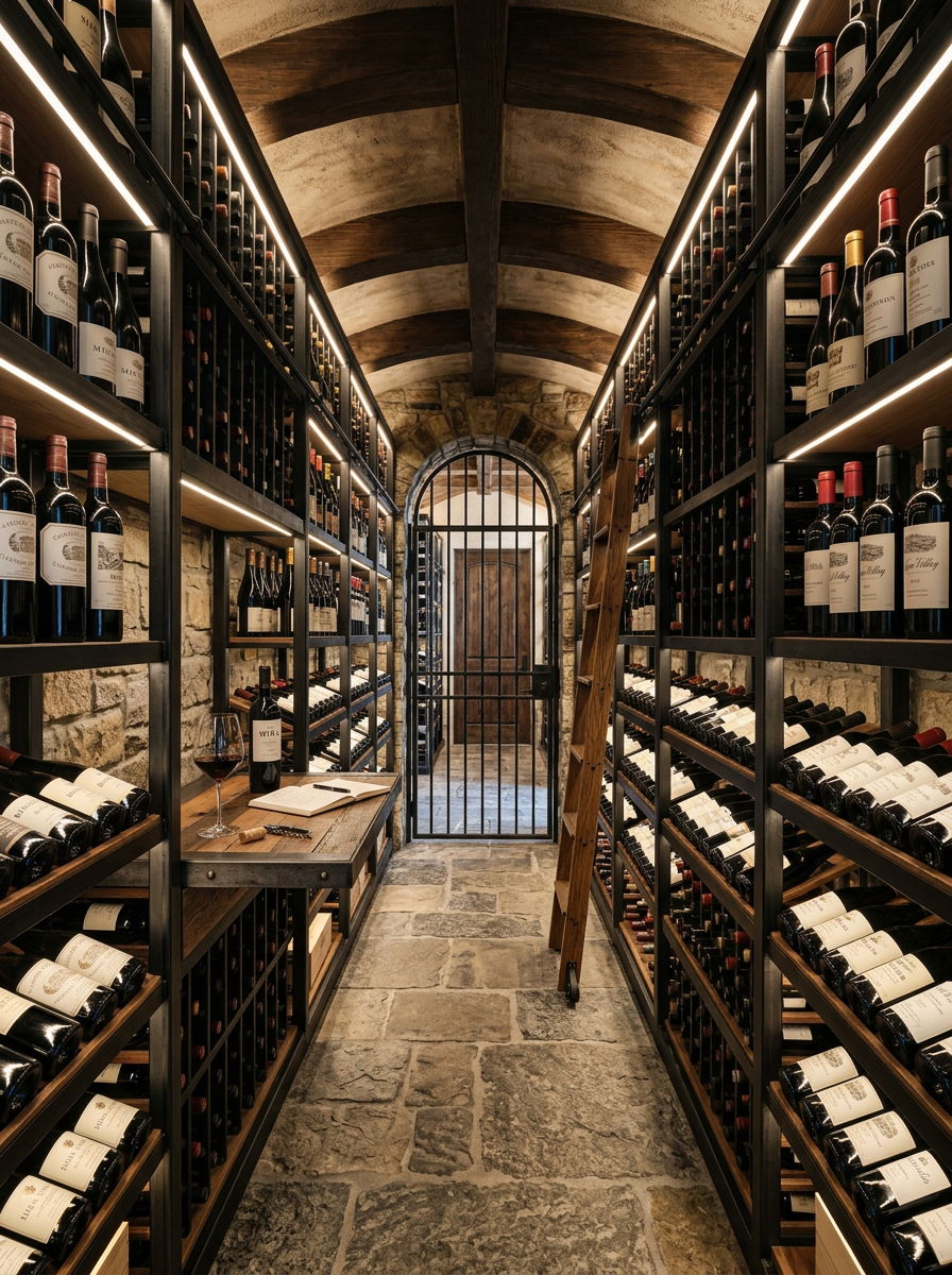 Walk In Narrow Cellar - 30 small wine cellar ideas