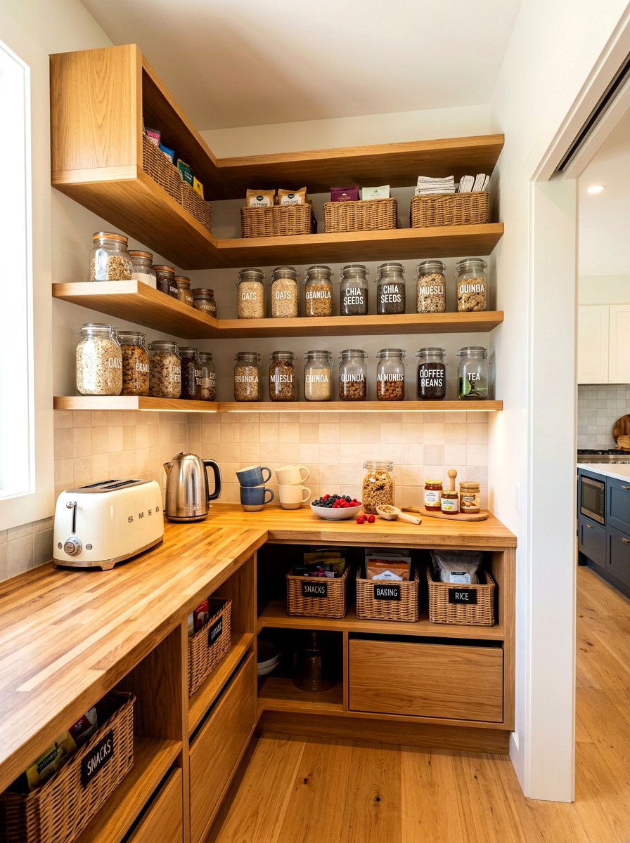Walk In Pantry Breakfast Station - 30 hidden toaster garage ideas