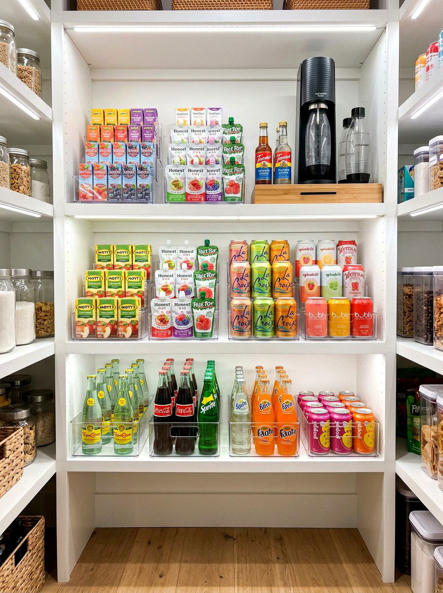 Walk In Pantry Drink Shelf - 30 beverage station ideas