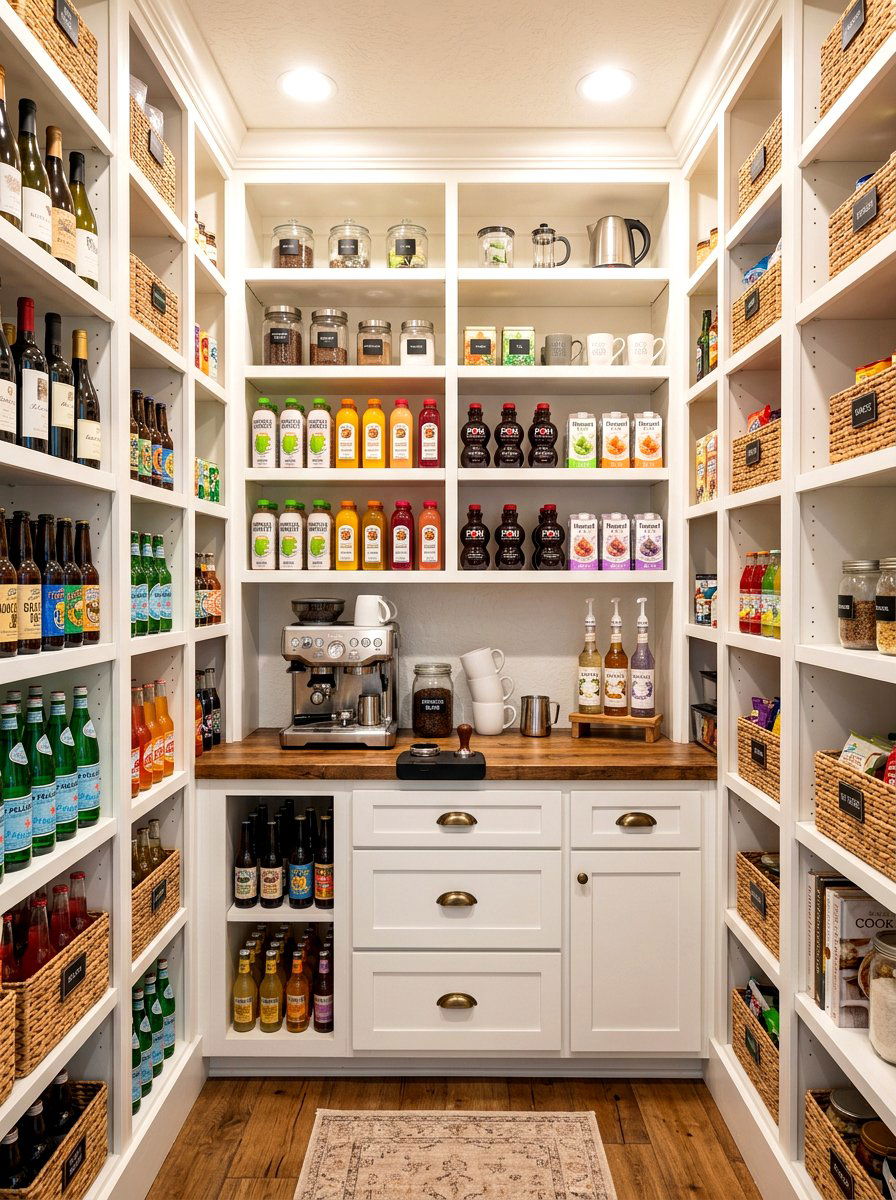 Walk In Pantry Drink Station - 30 kitchen beverage center ideas