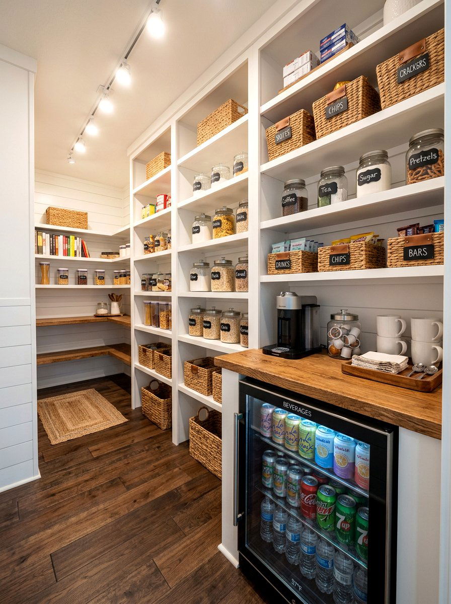 Walk In Pantry Drink Station - 30 beverage cooler cabinet ideas