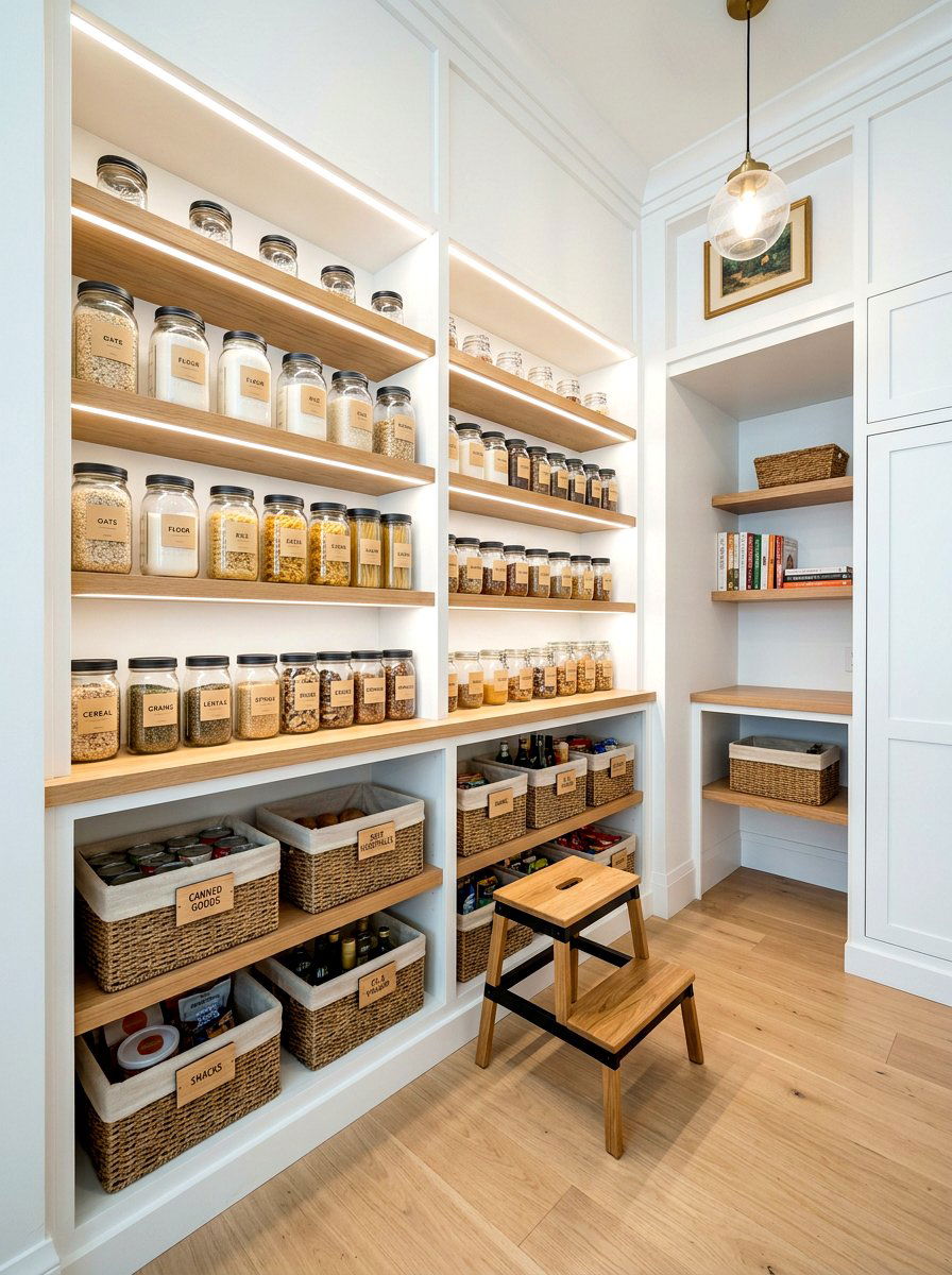 Walk In Pantry Wall - 30 full wall pantry cabinet ideas