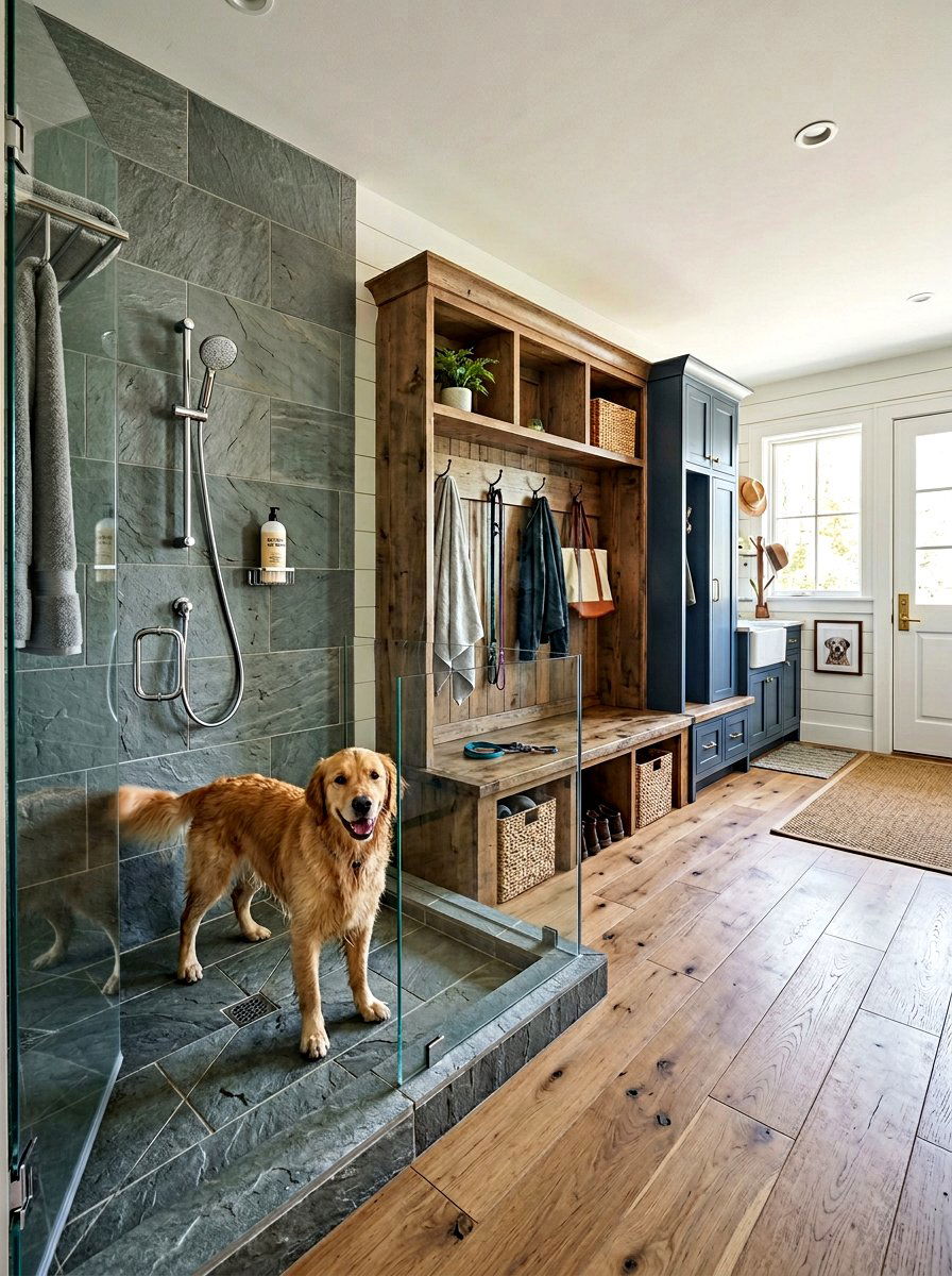 Walk In Pet Shower - 30 mudroom pet station ideas