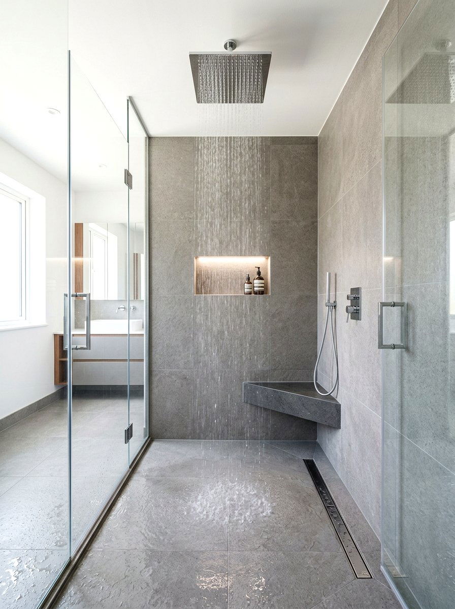 Walk In Rain Shower - 30 spa bathroom ideas