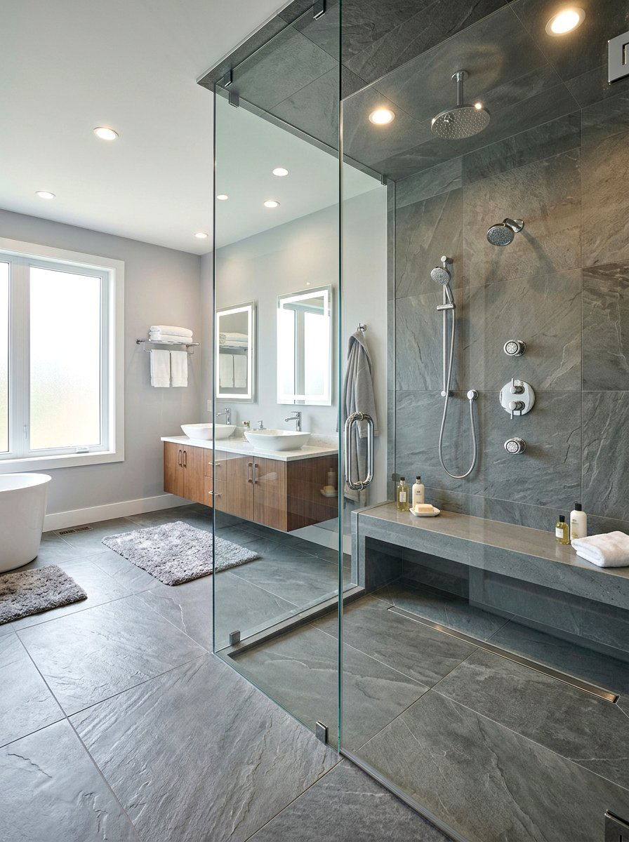 Walk In Shower - 30 master bathroom ideas