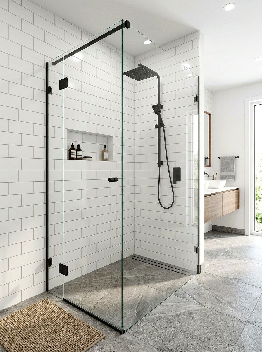 Walk In Shower Glass Panel - 30 tiny apartment bathroom ideas