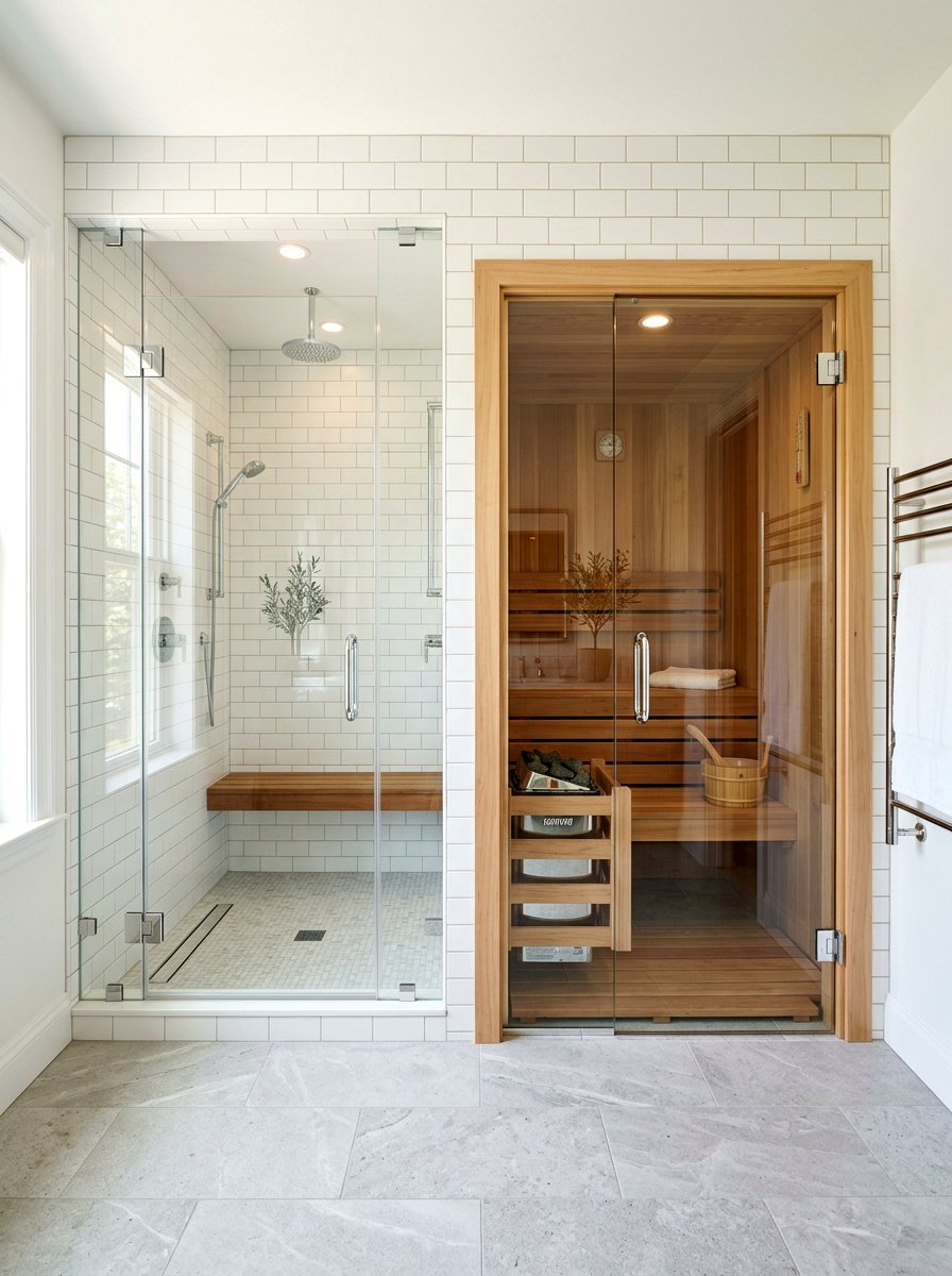 Walk In Shower Sauna - 30 sauna bathroom ideas