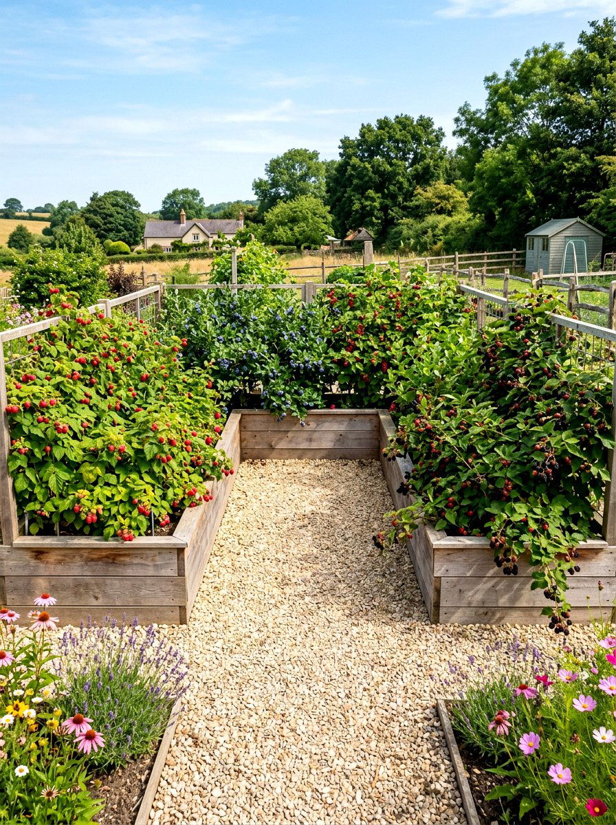 Walk In U Shaped Berry Garden - 30 berry patch layout ideas