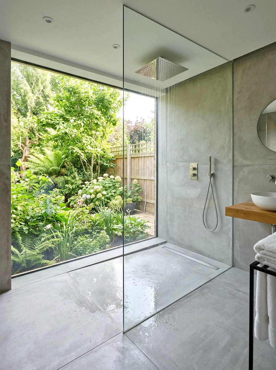 Walk In Wet Room - 30 rain head shower bathroom ideas