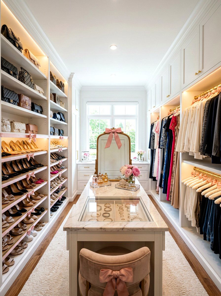 Walk in closet bows - 30 bow decor ideas