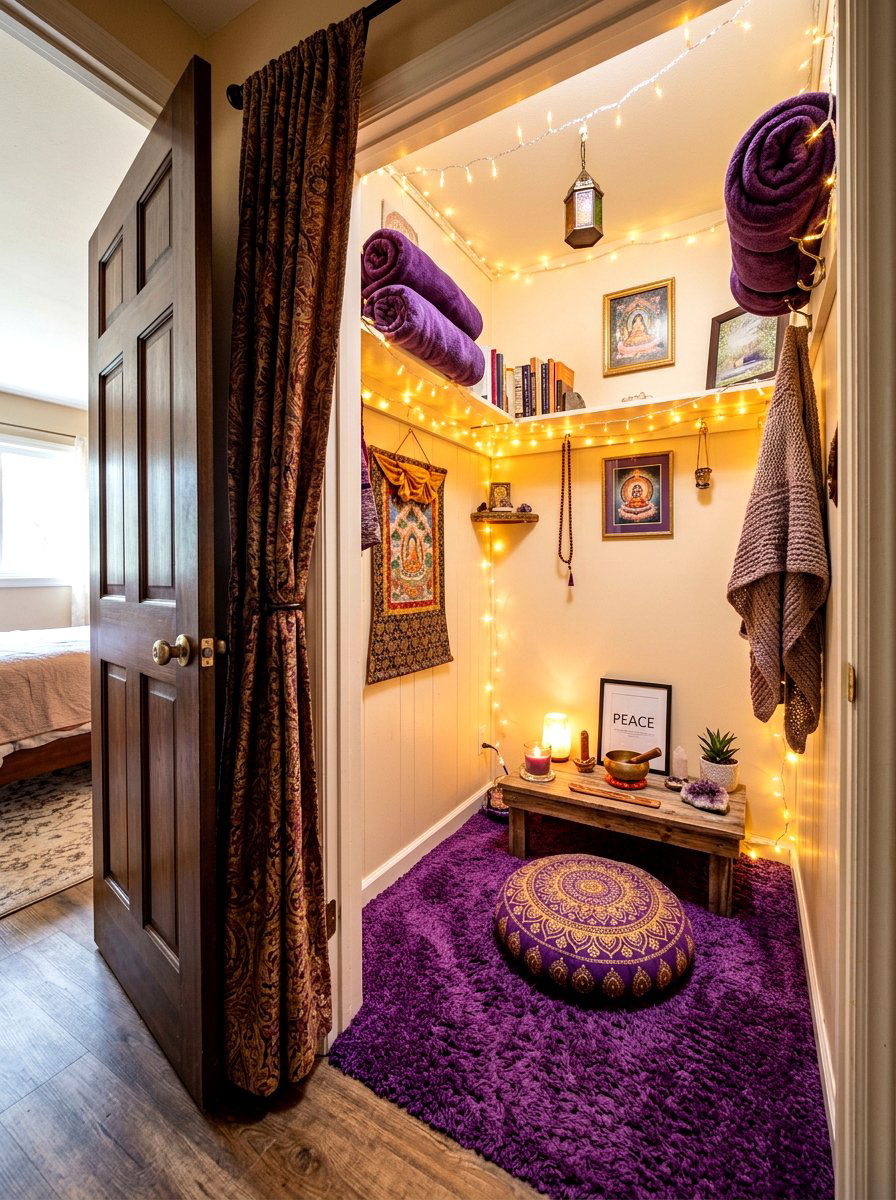 Walk in closet meditation bedroom - 30 meditation corner bedroom ideas