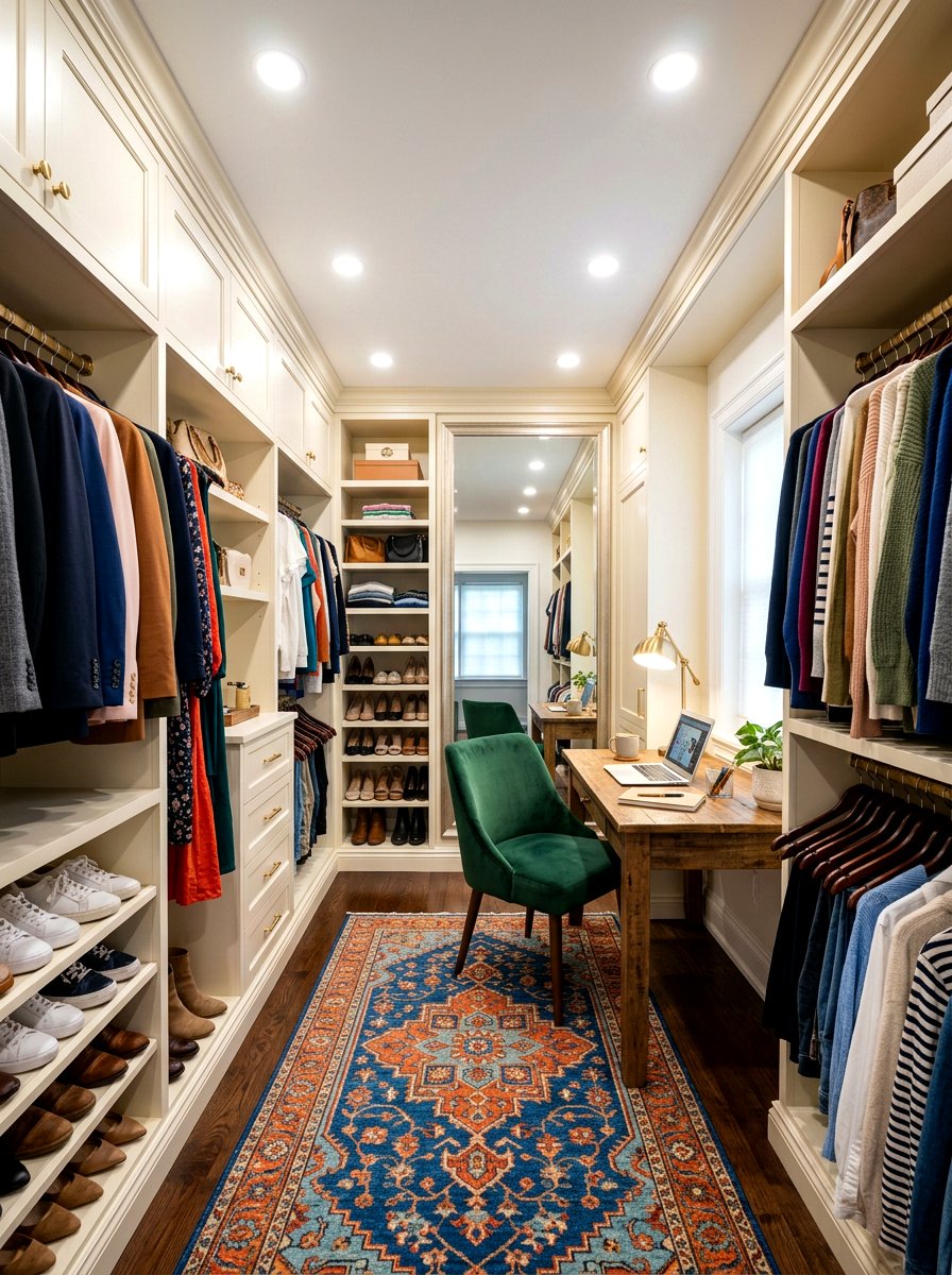 Walk in closet workspace - 30 desk in closet ideas aesthetic