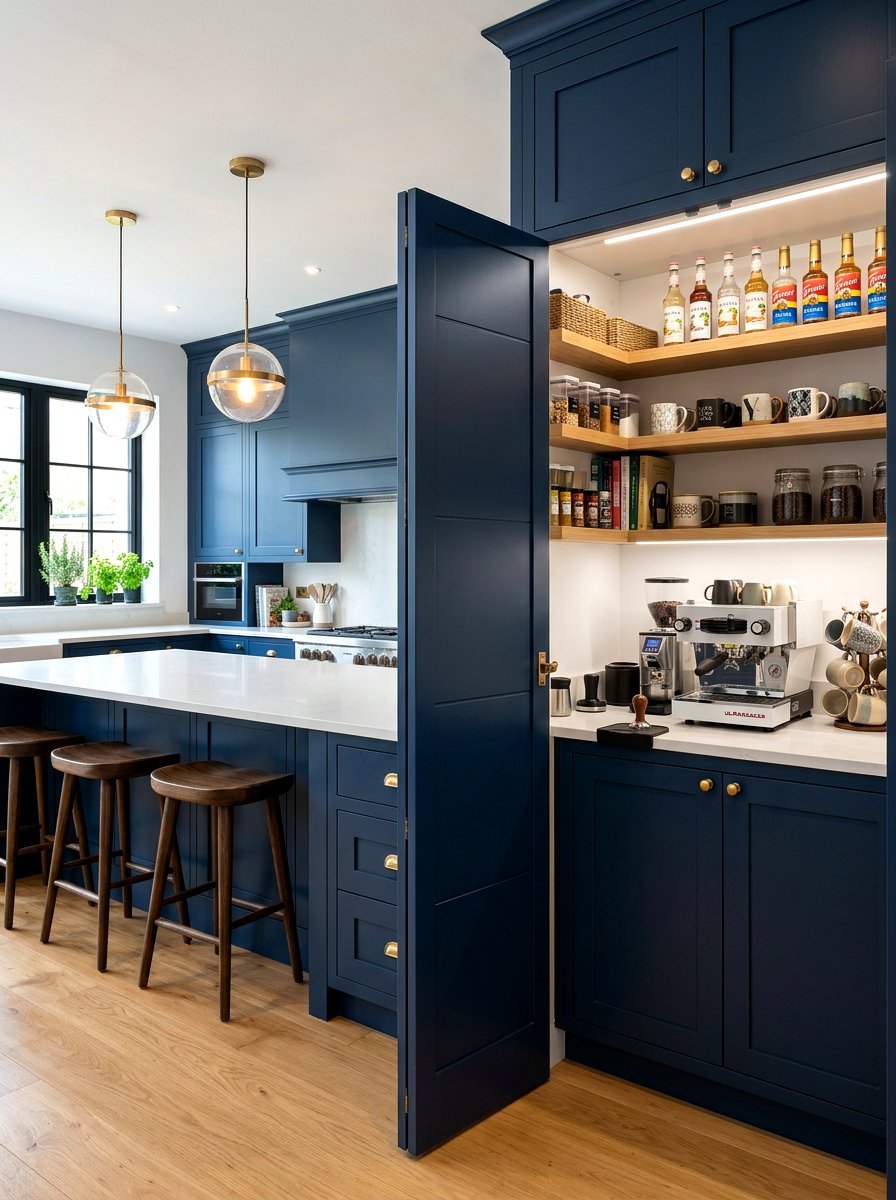 Walk in hidden pantry - 30 hidden coffee pantry ideas