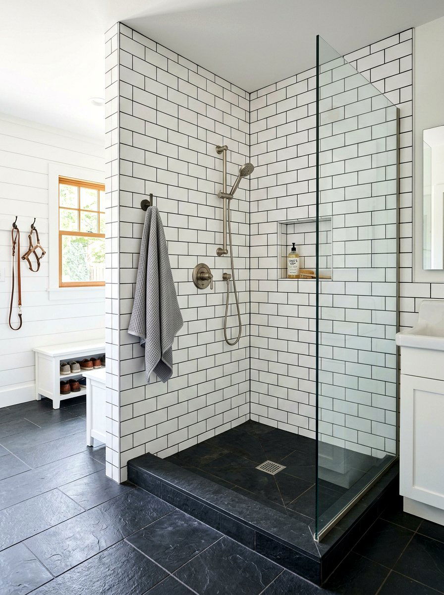 Walk in mudroom dog shower - 30 mudroom dog wash ideas
