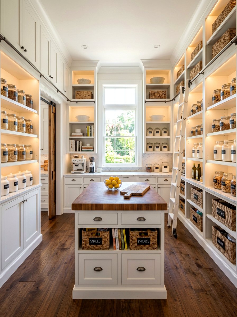 Walk in pantry storage - 30 farmhouse pantry shelving ideas