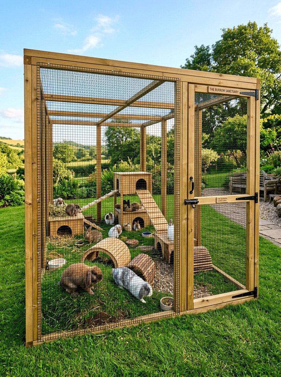 Walk in rabbit run - 30 rabbit hutch garden ideas