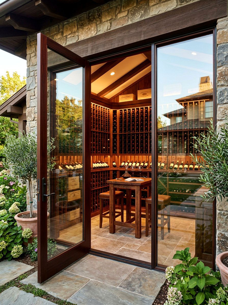 Walk in wine room - 30 beverage pantry ideas
