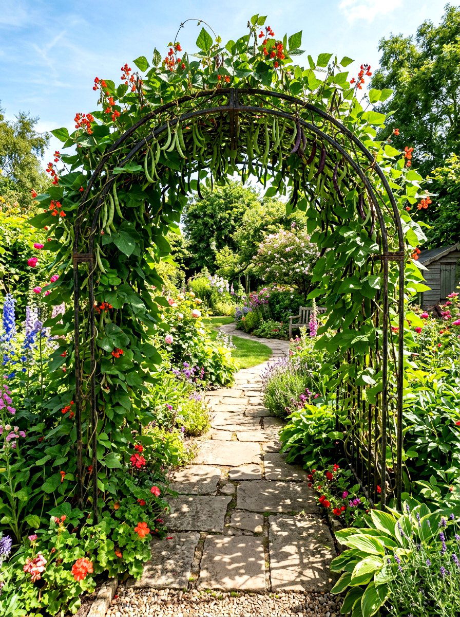 Walk through archway garden - 30 kitchen garden backyard ideas
