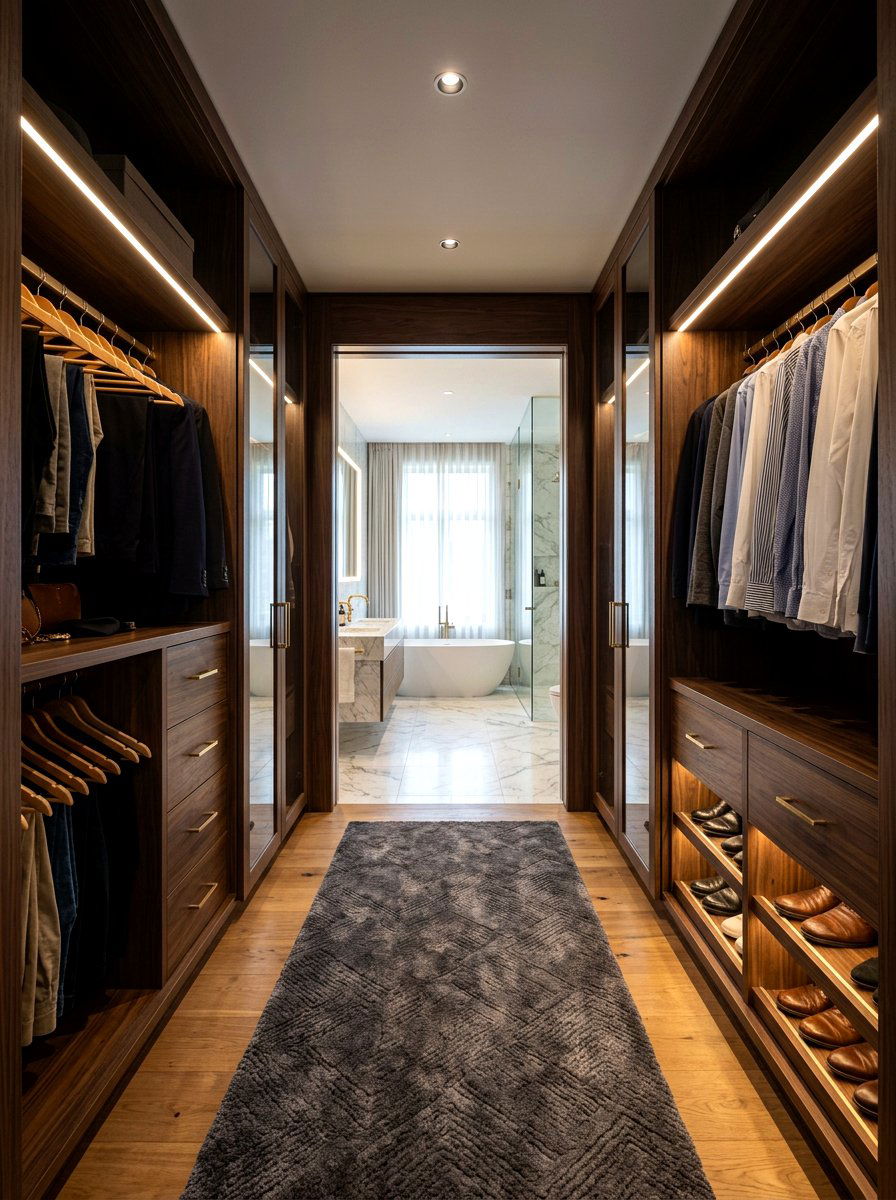 Walk through closet - 30 broken floor plan ideas