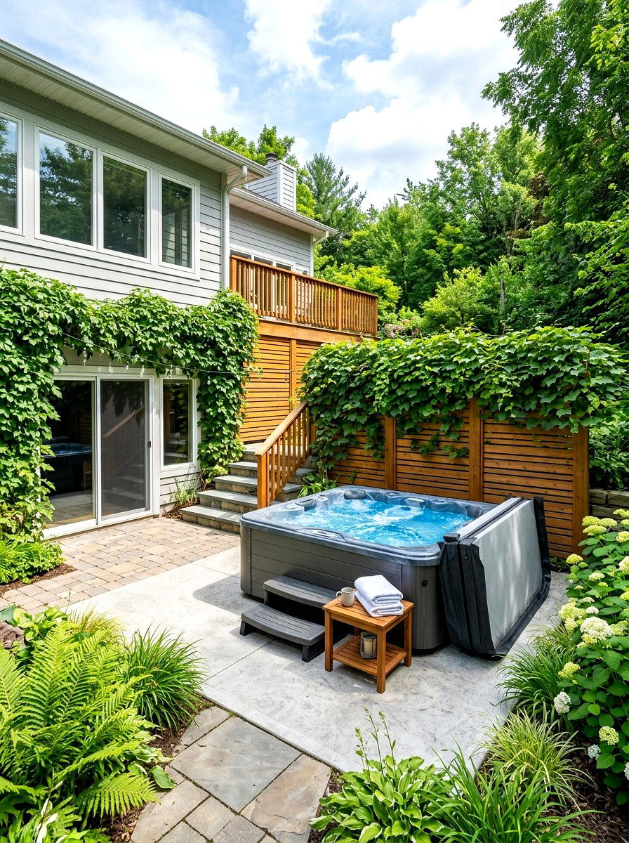 Walkout Basement Hot Tub Area - 30 walkout basement patio ideas