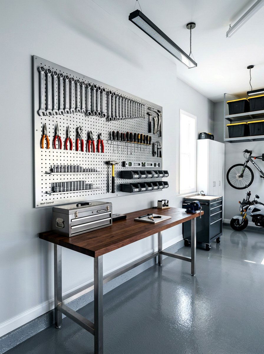Wall Control Metal Pegboard - 30 garage pegboard ideas