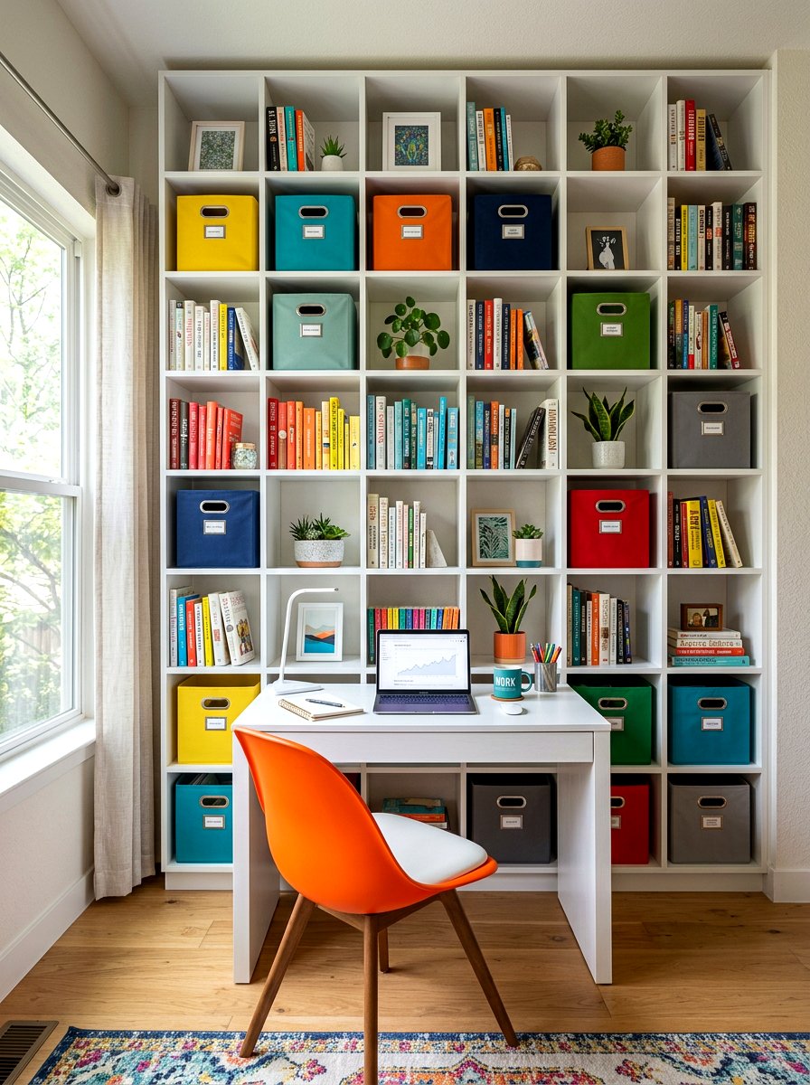 Wall Cubby Storage - 30 study wall ideas