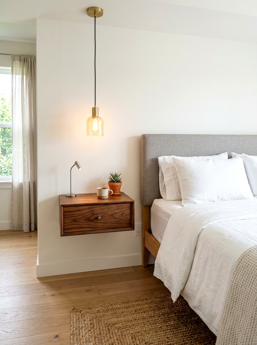 Wall Hanging Nightstand - 30 flexible apartment furniture ideas