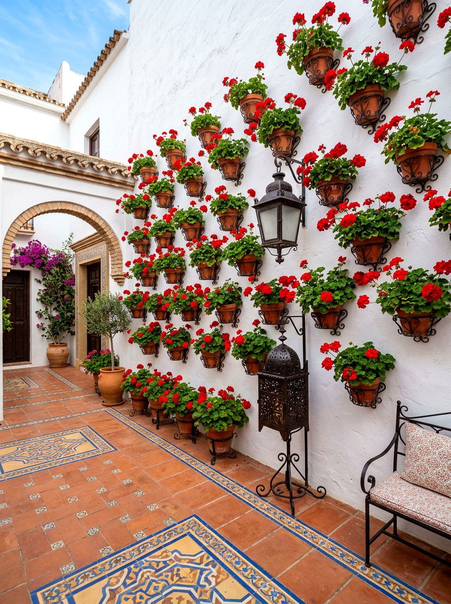 Wall Hanging Planter - 30 Spanish courtyard ideas
