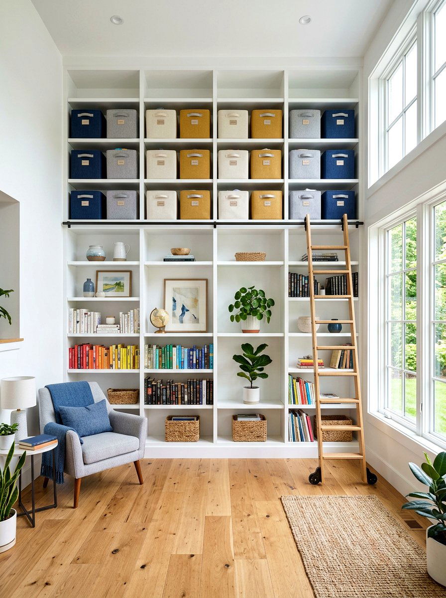 Wall Height Shelving - 30 sewing storage ideas