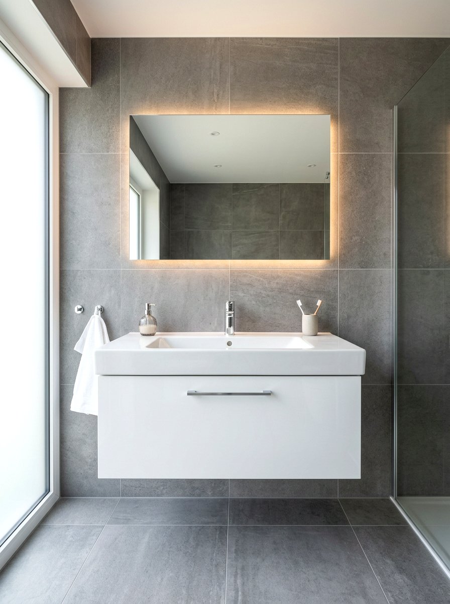 Wall Hung Vanity - 30 bathroom vanity ideas