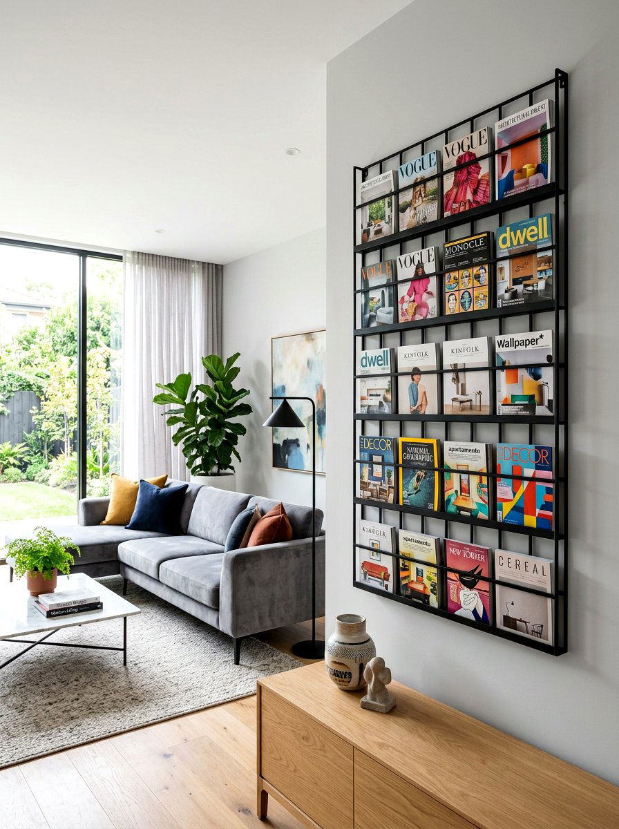 Wall Magazine Rack - 30 reusable storage ideas