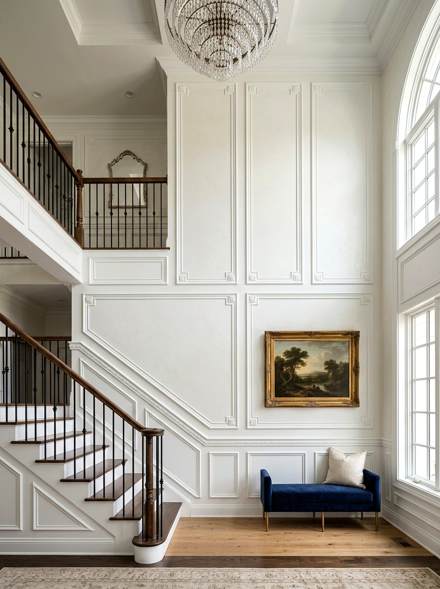 Wall Molding and Trim - 30 two story foyer ideas