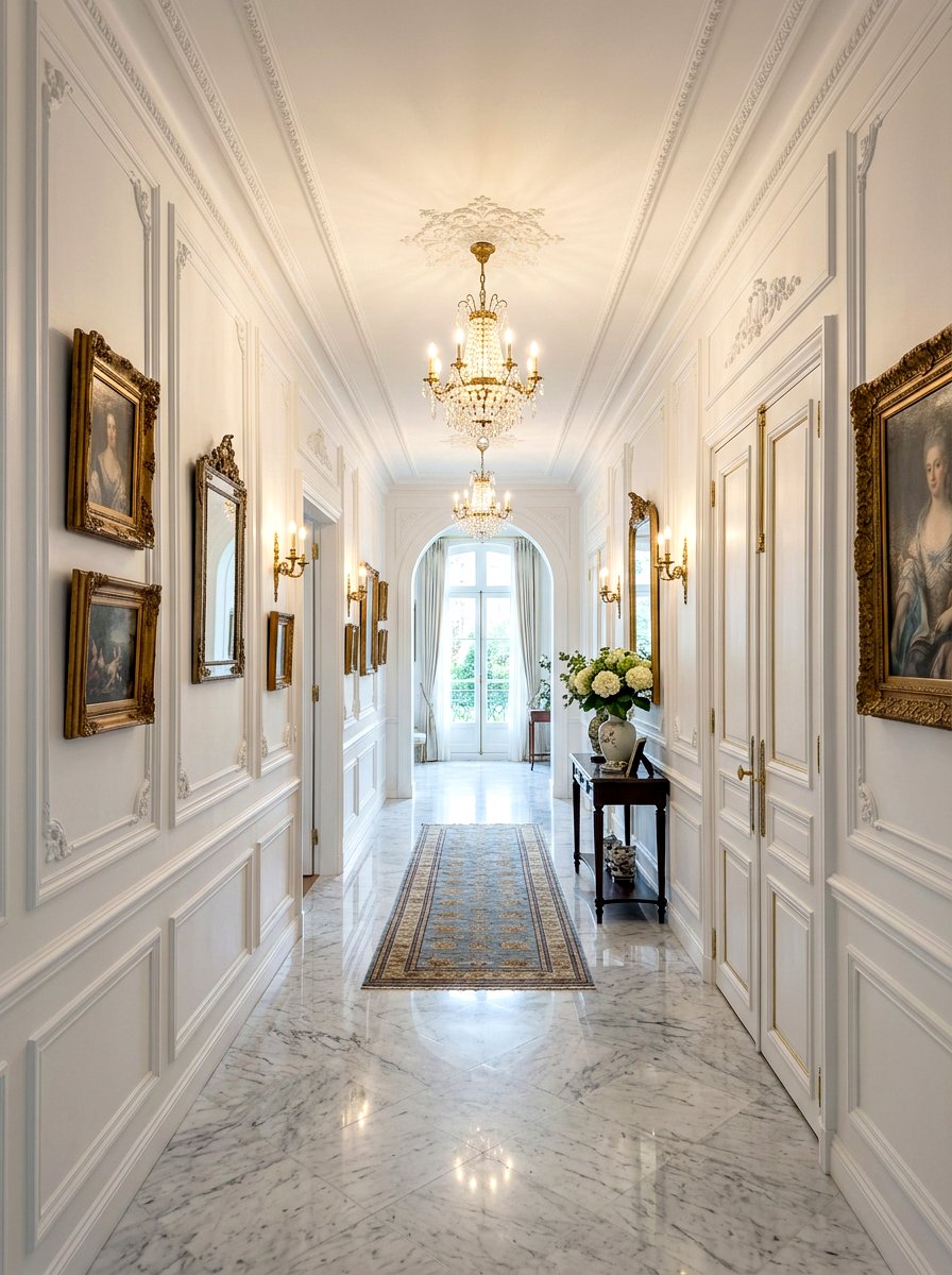 Wall Molding - 30 hallway wall decor ideas