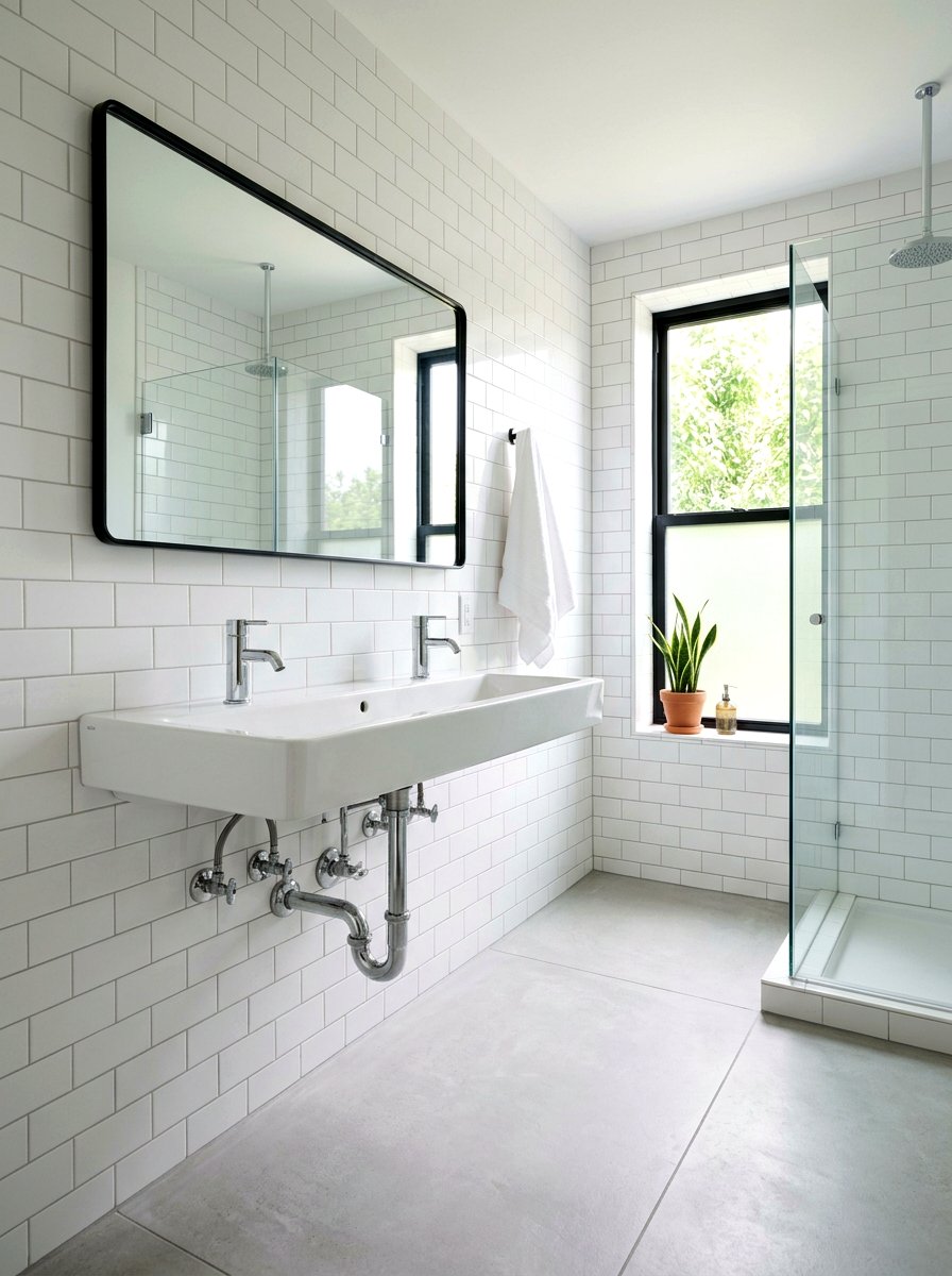 Wall Mount Trough Sink - 30 trough sink bathroom ideas
