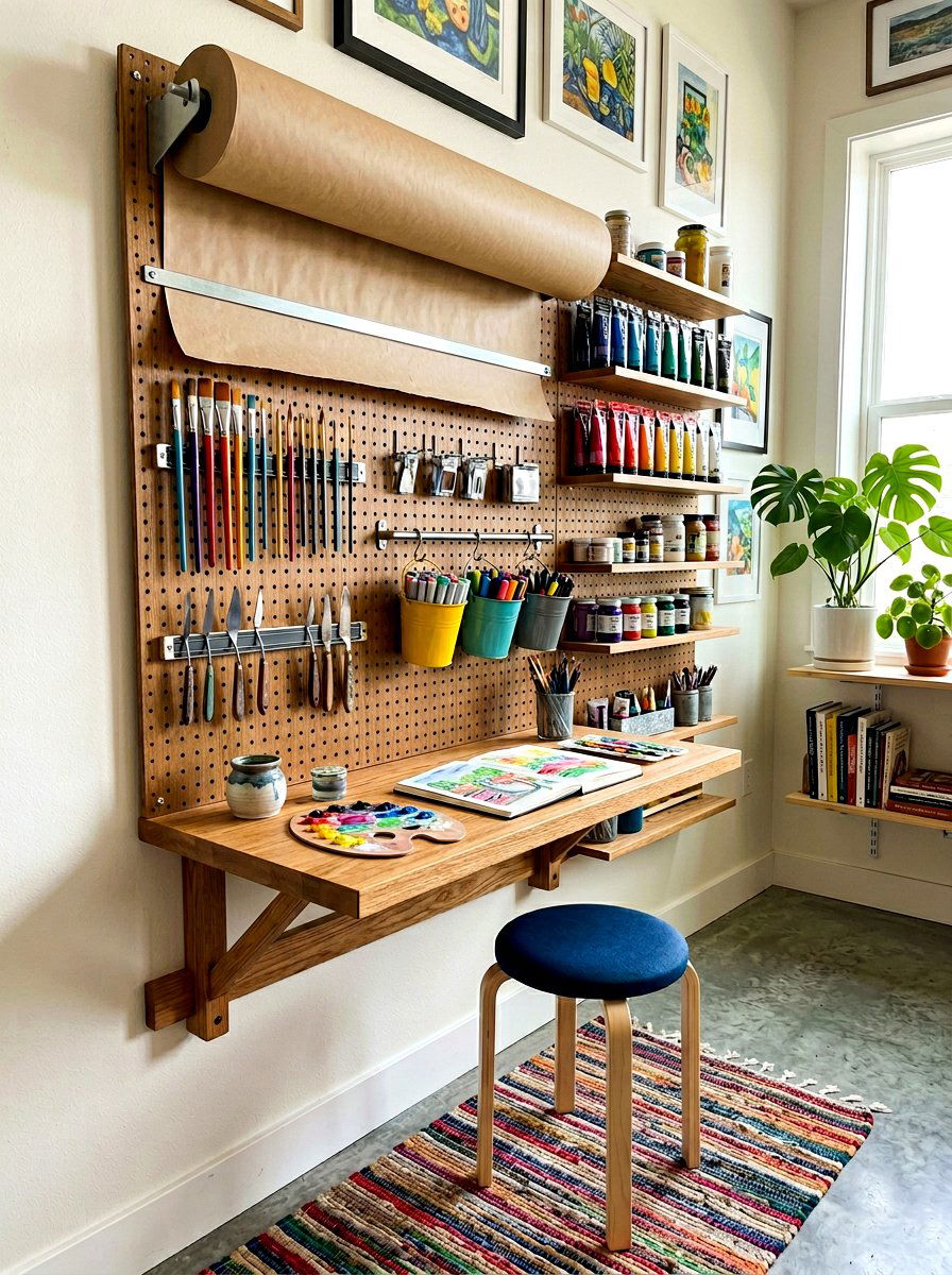 Wall Mounted Art Station - 30 small playroom ideas