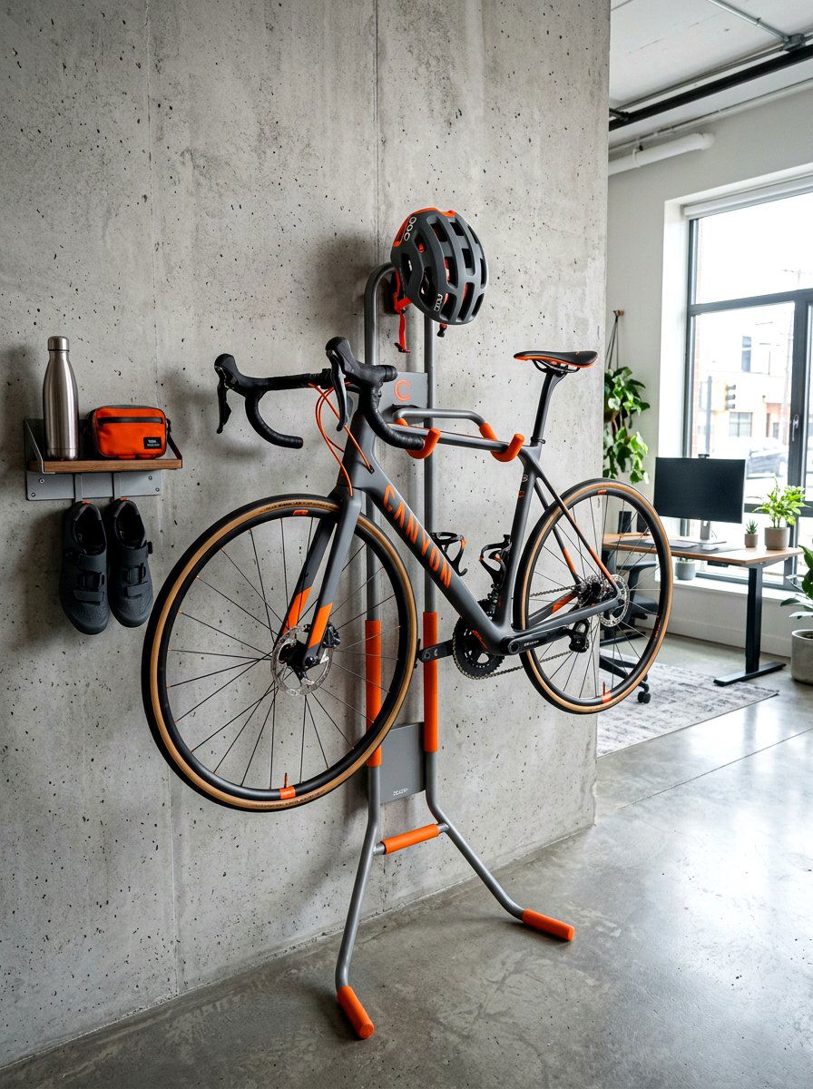 Wall Mounted Bike Rack - 30 apartment organization reset ideas