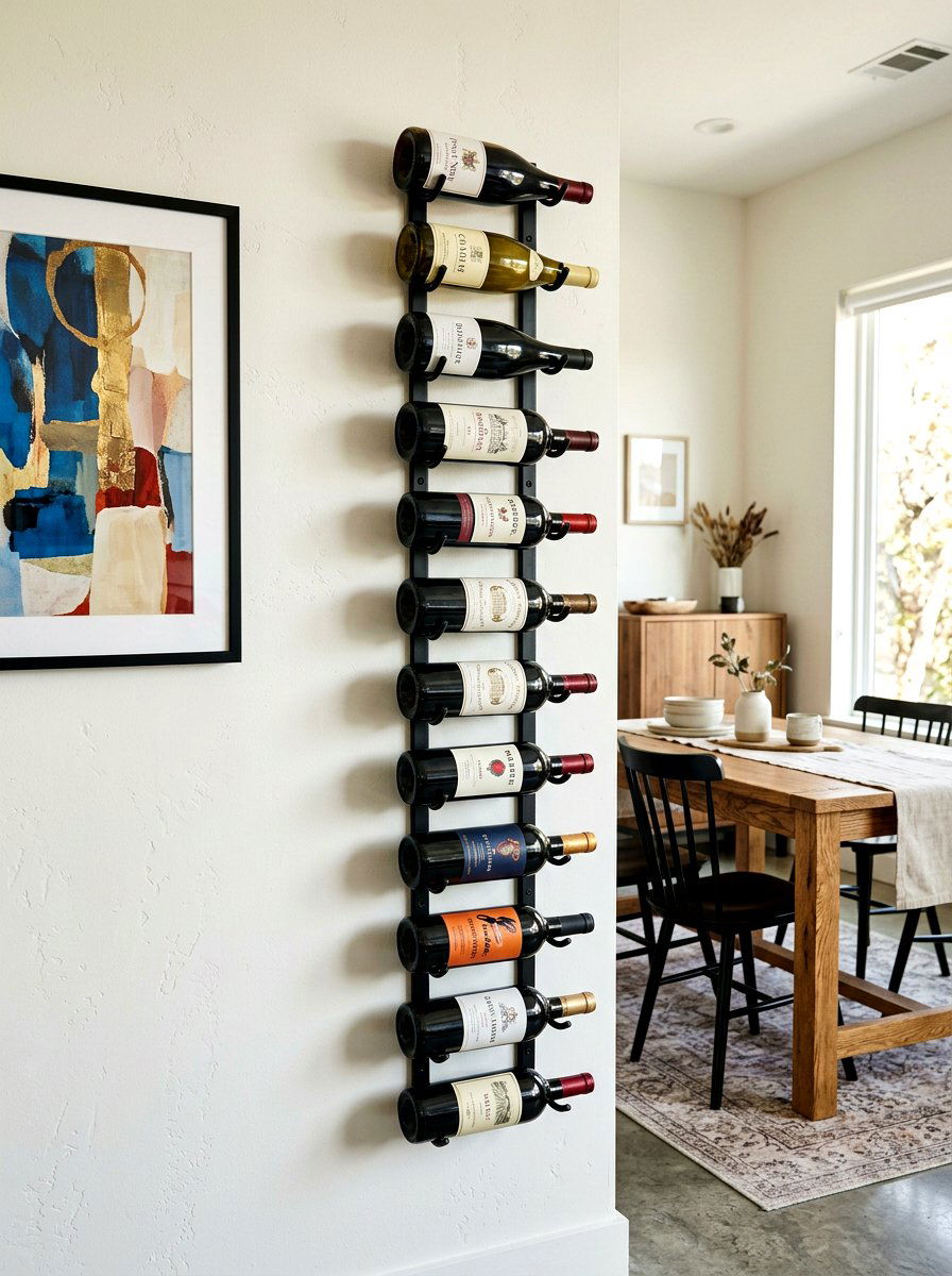 Wall Mounted Bottle Rack - 30 home aperitif corner ideas