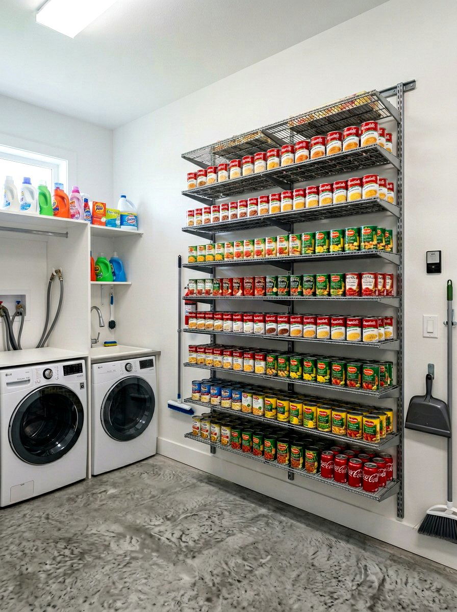 Wall Mounted Can Rack - 30 can storage ideas