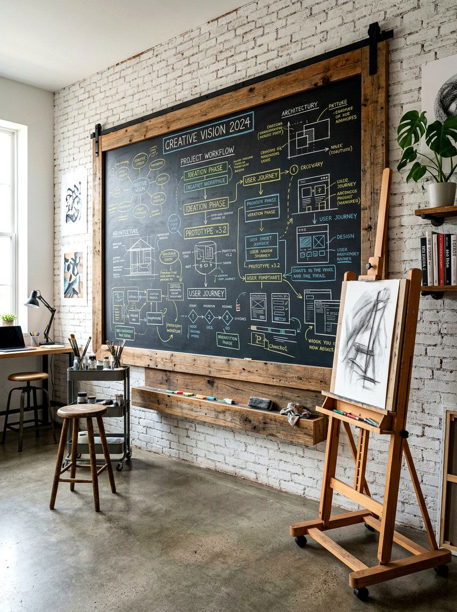 Wall Mounted Chalkboard - 30 friction maxxing office ideas