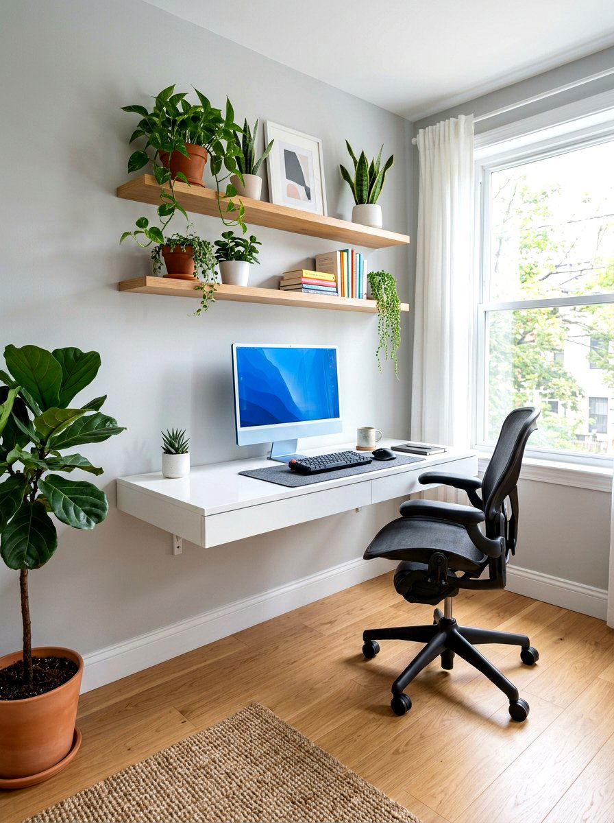 Wall Mounted Desk - 30 home office desk ideas