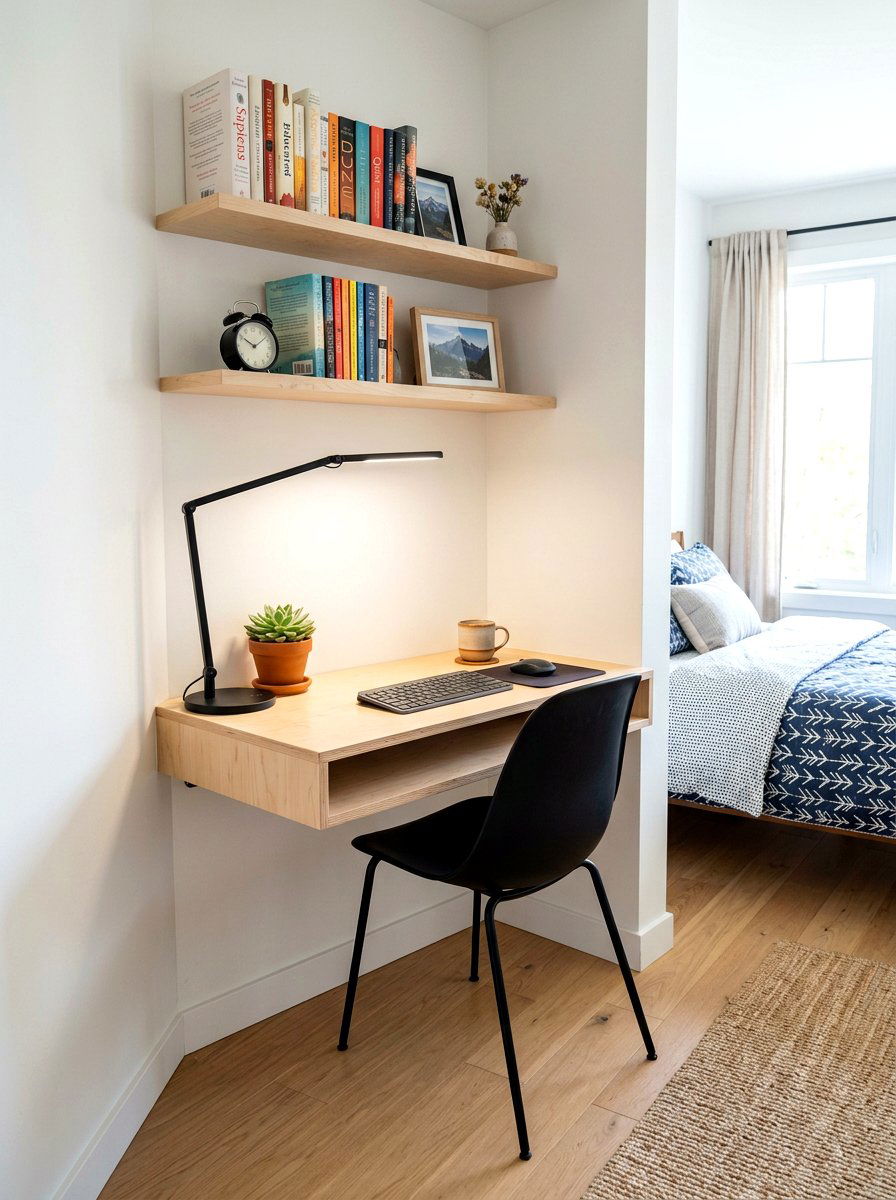 Wall Mounted Desk - 30 multipurpose furniture ideas
