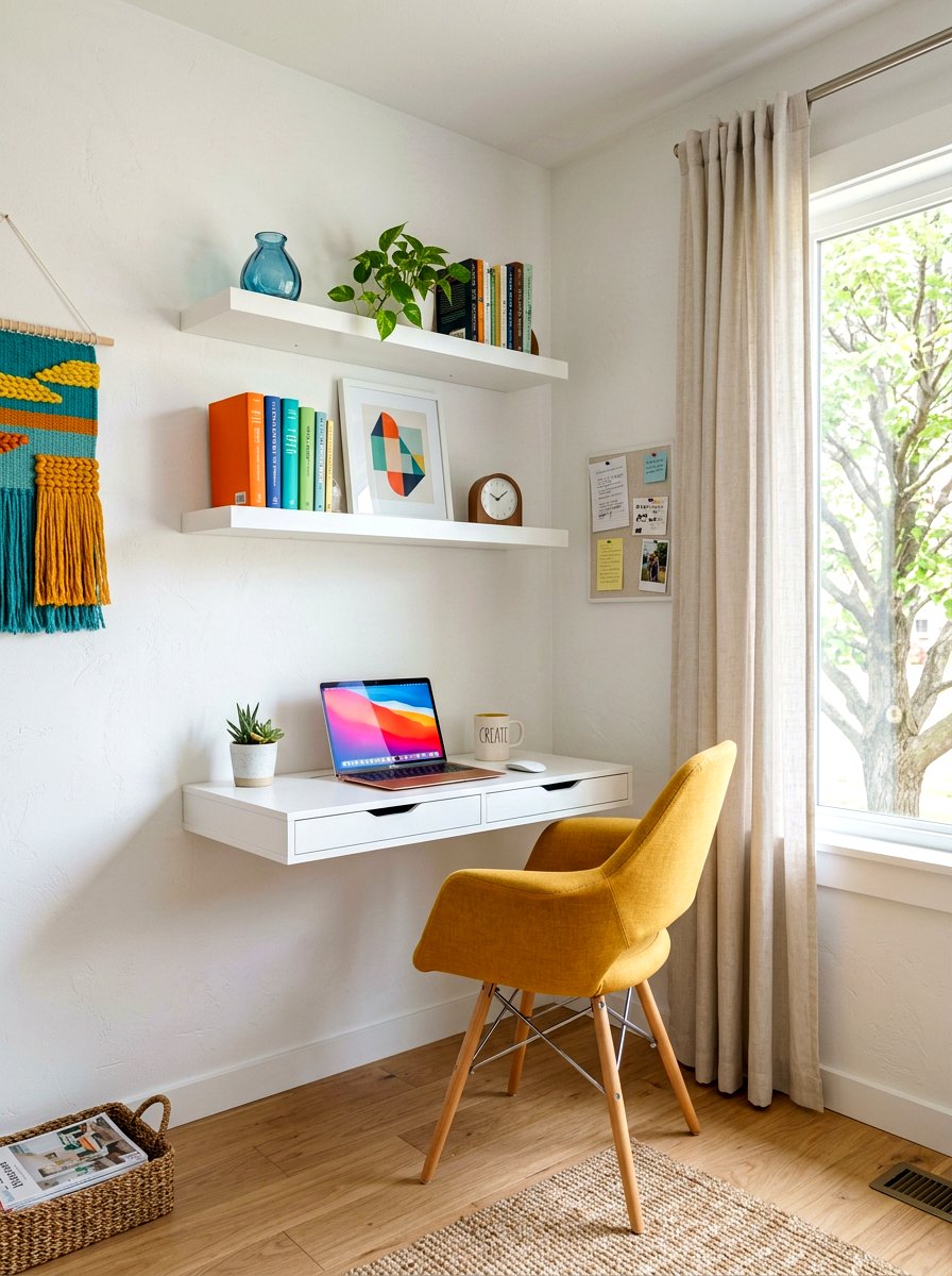 Wall Mounted Desk - 30 study wall ideas