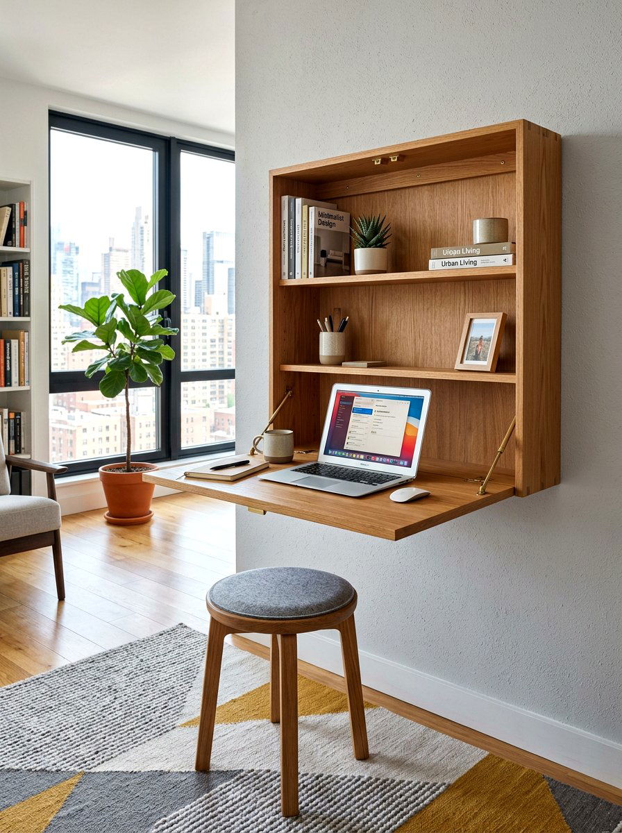 Wall Mounted Desk - 30 writing desk nook ideas