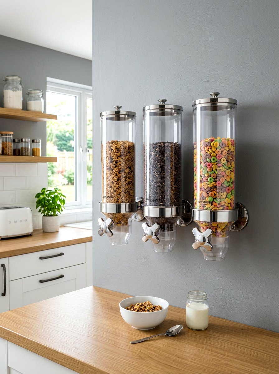 Wall Mounted Dispensers - 30 zero waste pantry ideas