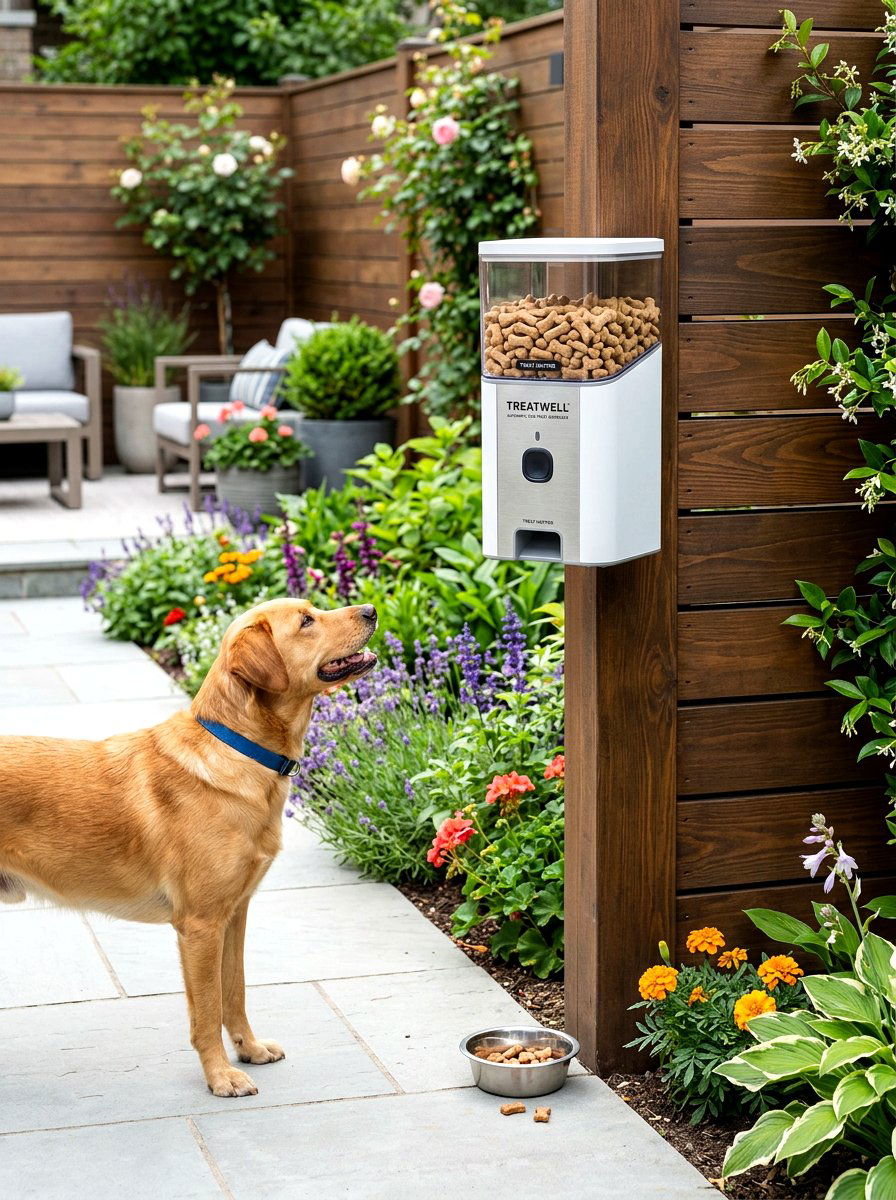 Wall Mounted Dog Treat Dispenser - 30 dog friendly patio ideas aesthetic