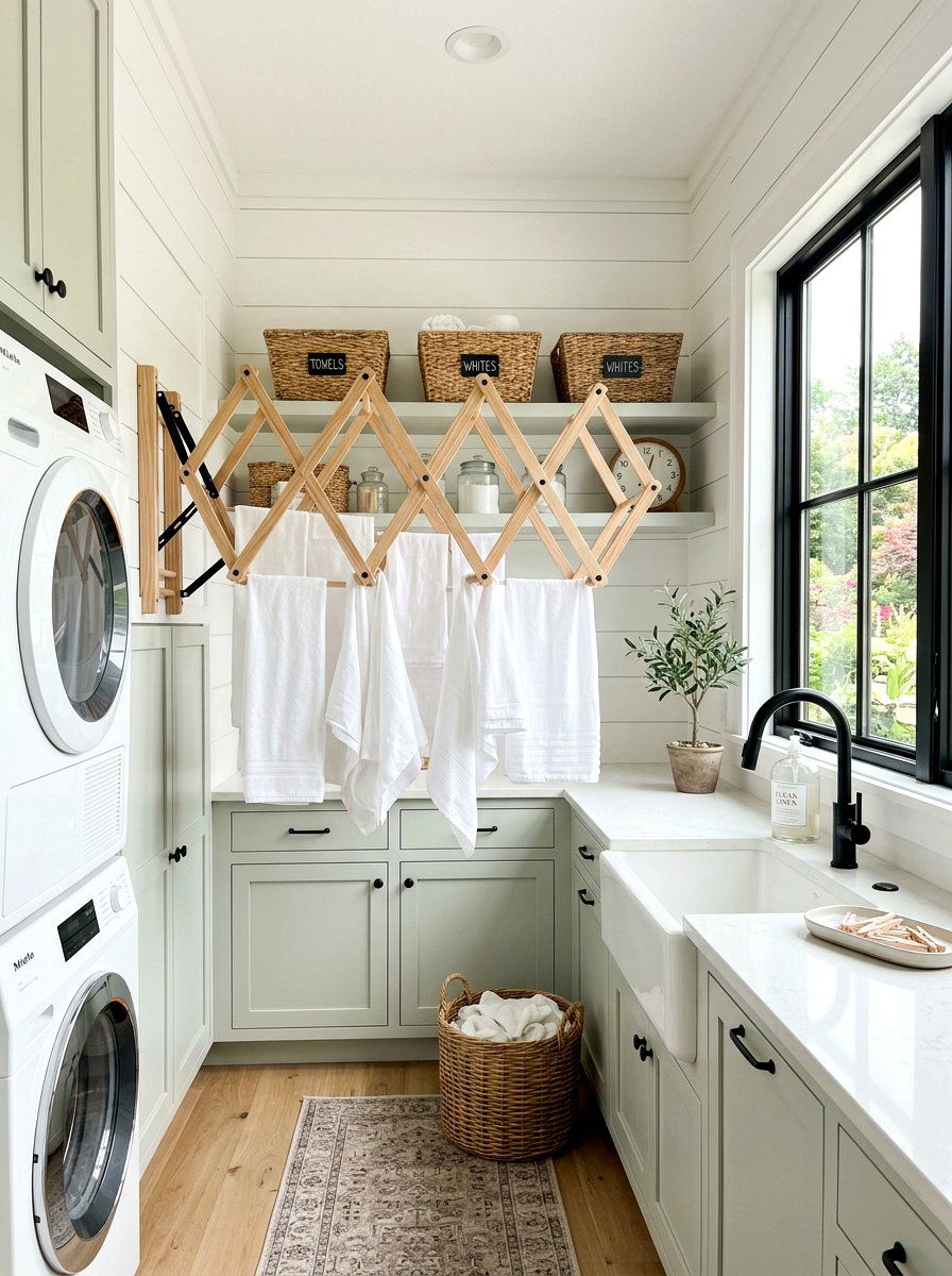 Wall Mounted Drying Rack - 30 foldable furniture apartment ideas