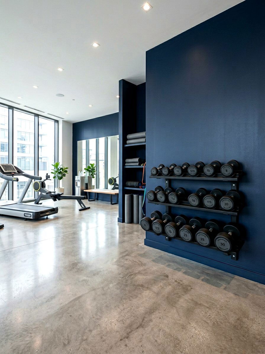 Wall Mounted Dumbbell Holder - 30 dumbbell storage ideas